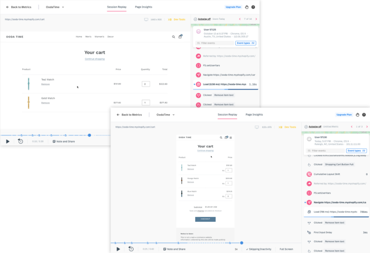 FullStory page insights work across screen resolutions